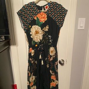 Anthropologie Farm Rio Emerald Maxi 